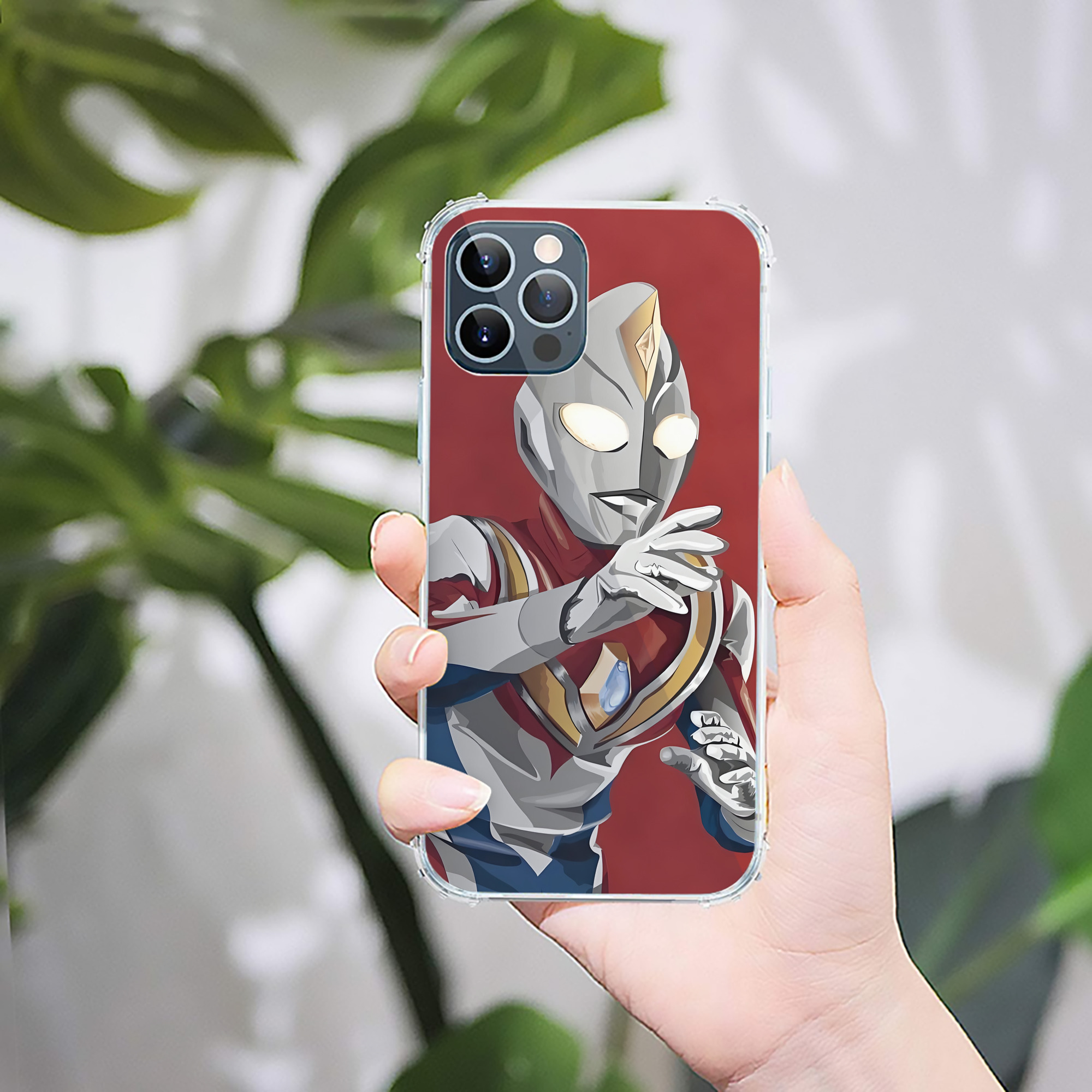 （画像用） ウルトラマン Ultraman 【iPhone 12シリーズ対応】透明スマホケース（クリアソフトケース）